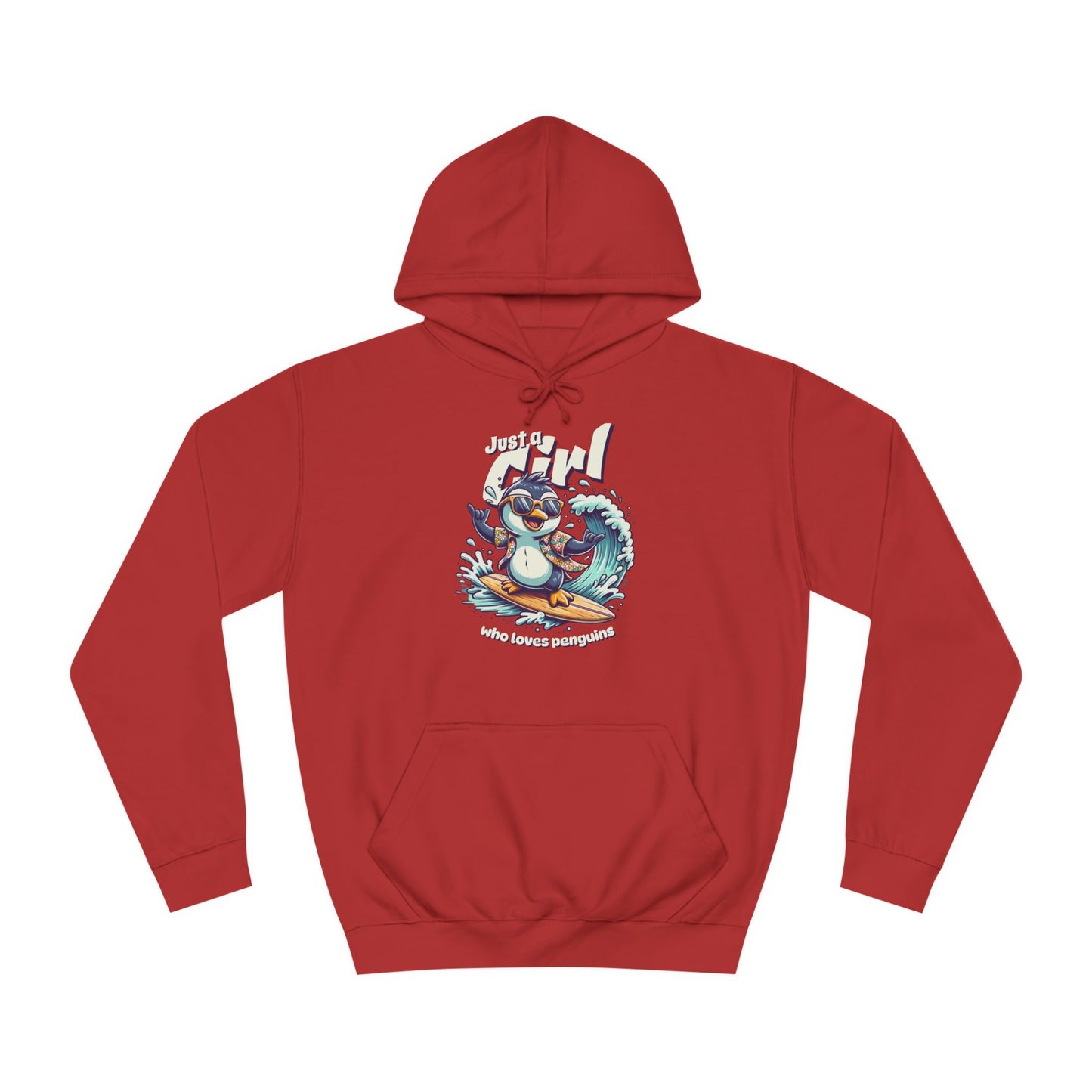 Ride the Wave – Pinguin Hoodie für Freigeister