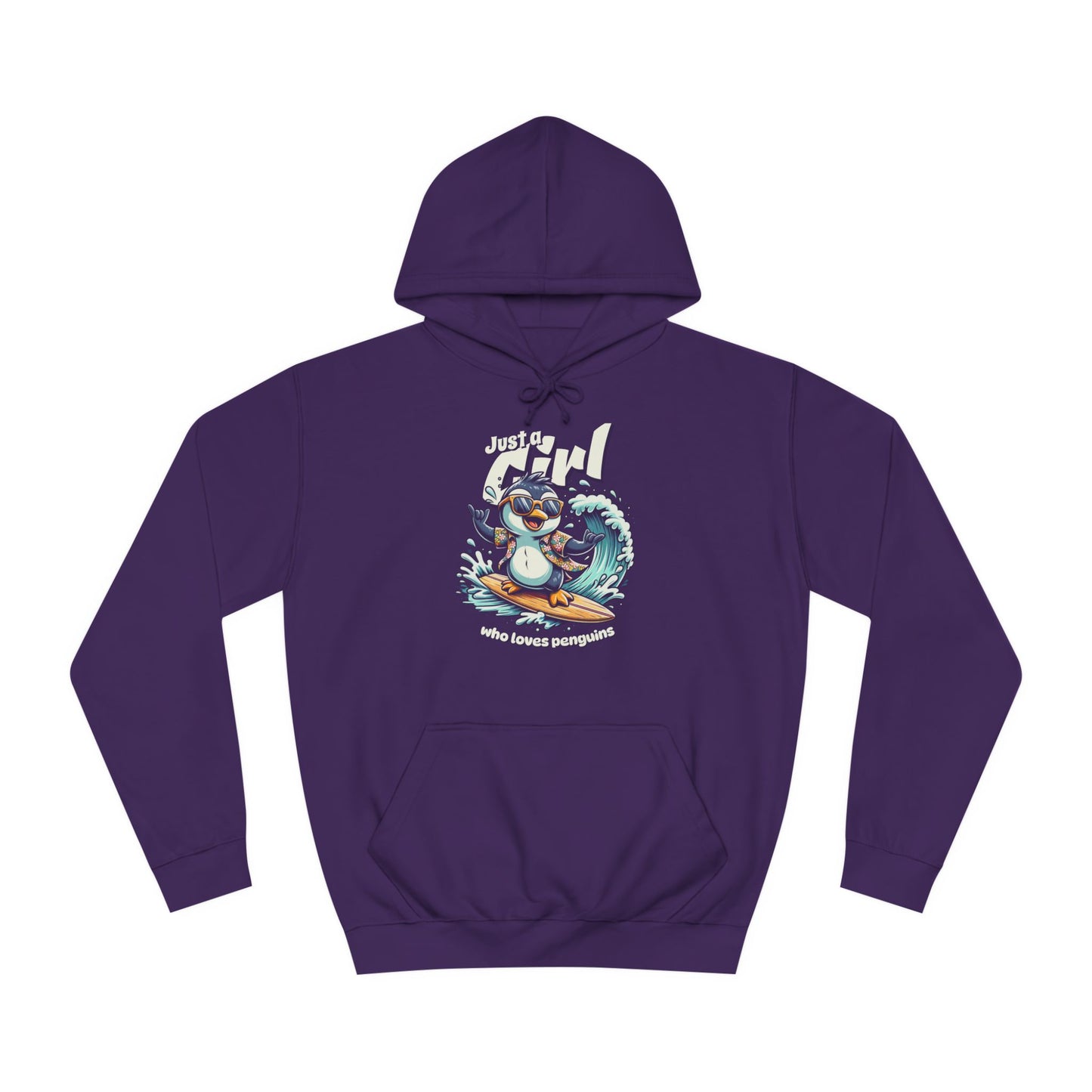 Ride the Wave – Pinguin Hoodie für Freigeister