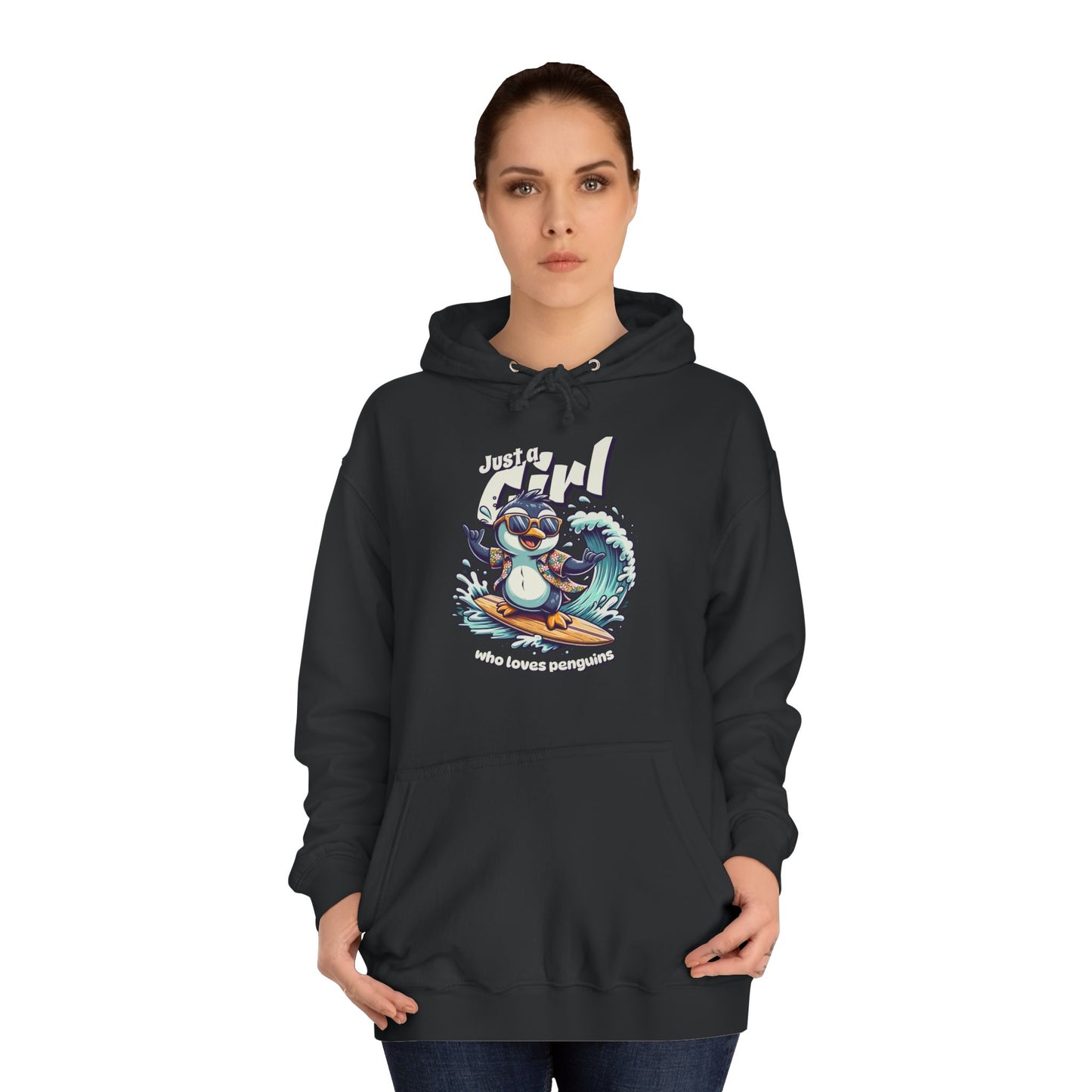 Ride the Wave – Pinguin Hoodie für Freigeister