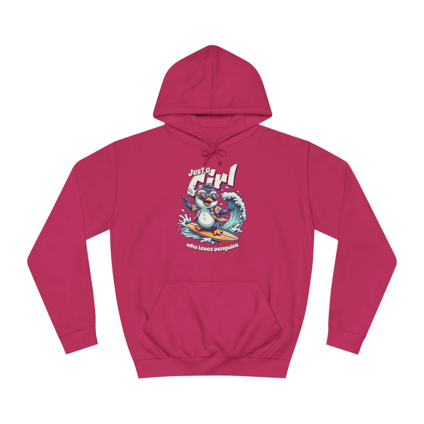 Ride the Wave – Pinguin Hoodie für Freigeister