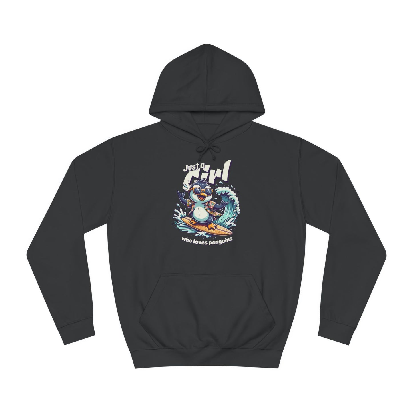 Ride the Wave – Pinguin Hoodie für Freigeister