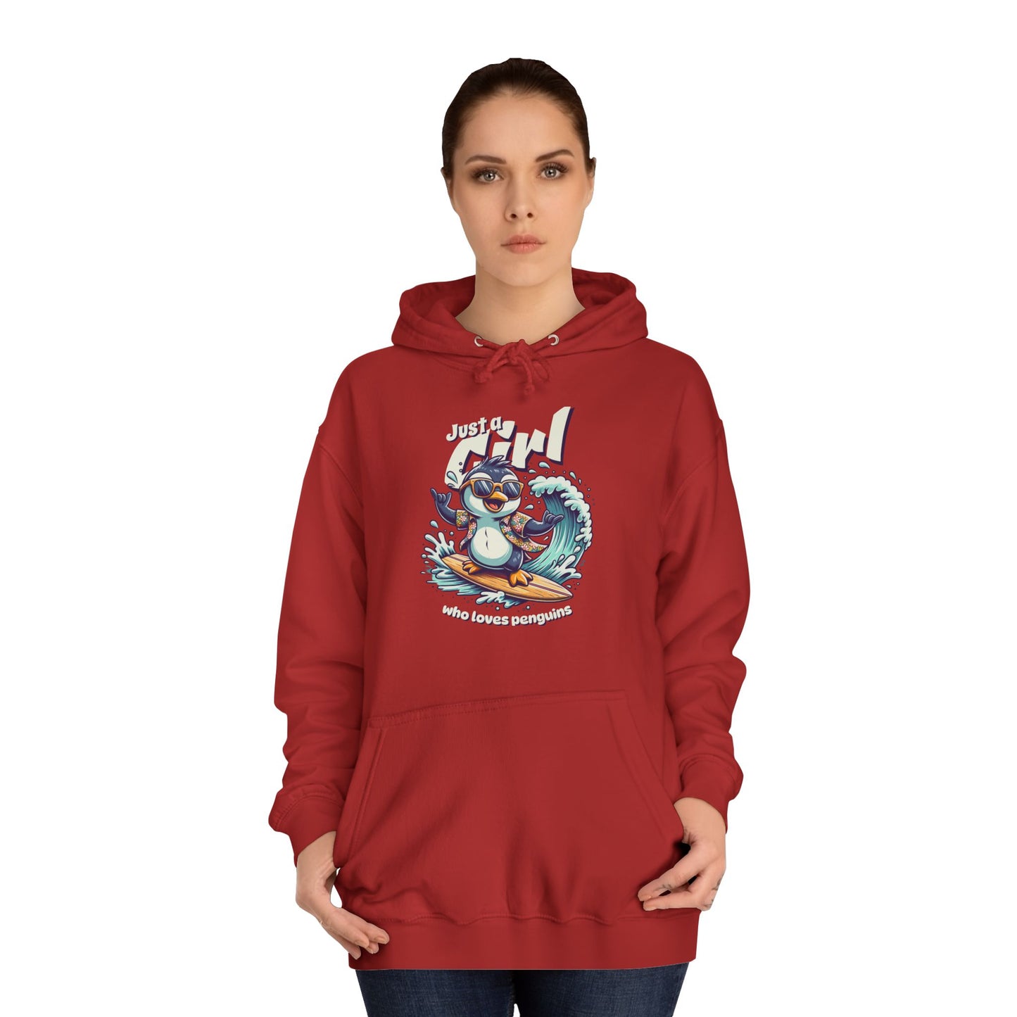 Ride the Wave – Pinguin Hoodie für Freigeister